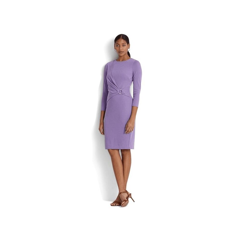 LAUREN Ralph Lauren Women's Jersey 3/4 Sleeve Dress - Wisteria 2